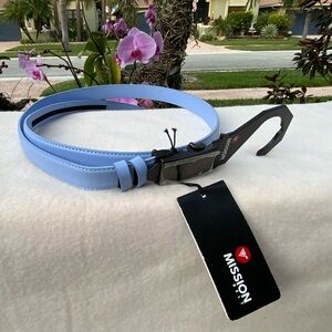 NWT Mission Belt light Blue Adjustable Ratcheting Belt 30mm - Men's XL -